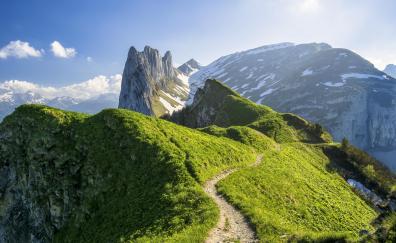Appenzell Alps of Switzerland, spring, mountains