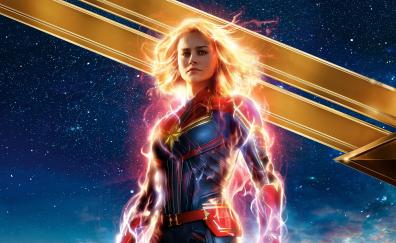 Captain Marvel, 2019 movie, celebrity, blonde, Brie Larson