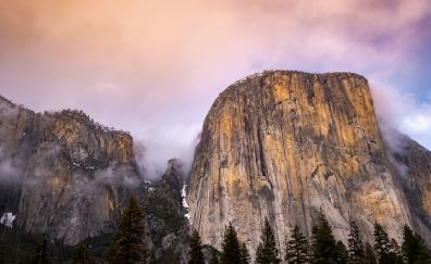 Yosemite Park, Half Dome, rocky cliff, nature
