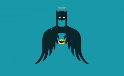 Batman, minimal, angel, art