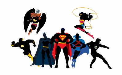 DC superheroes, artwork