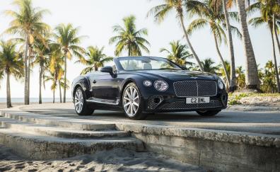 Luxury car, Bentley Continental GT, black car, off-road