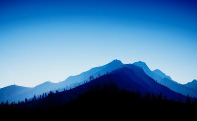 Far cry, video game, mountains, horizon, silhouette