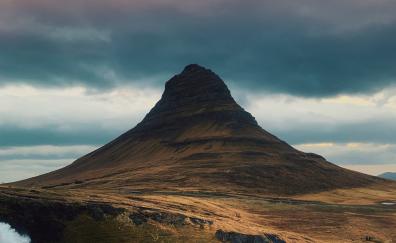Iceland, mountain peak, landscape