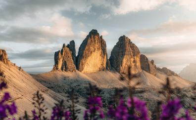 Beautiful, Dolomites mountain cliffs, nature