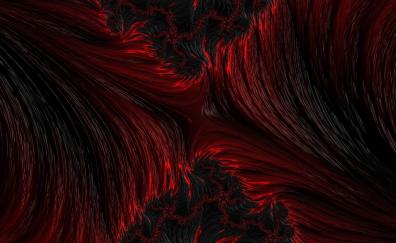 Red-dark threads, abstract, art
