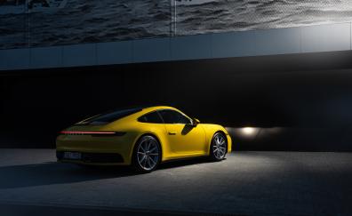 Yellow car, Porsche 911 Carrera