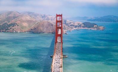 San Francisco bridge, architecture, bridge, aerial view
