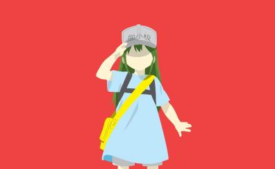 Minimal, Platelet, Hataraku Saibou (Cells at Work!), anime girl, art