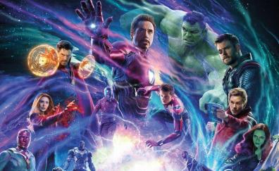 Avengers: infinity war, movie, superhero, artwork, poster