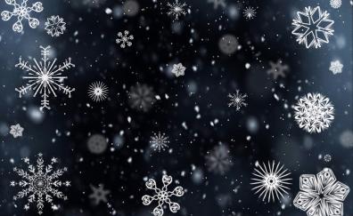 Abstract, snowflakes, pattern, texture