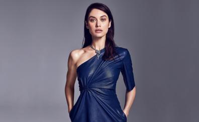 Beautiful, blue dress, Olga Kurylenko