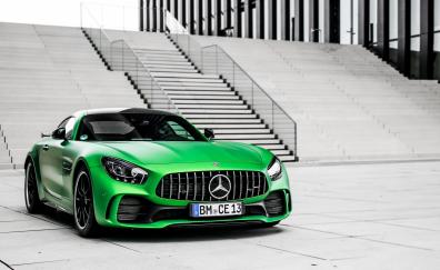 Mercedes-AMG GT, luxury car, green