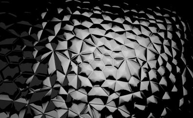 Dark glowing texture, hexagonal pattern, abstract