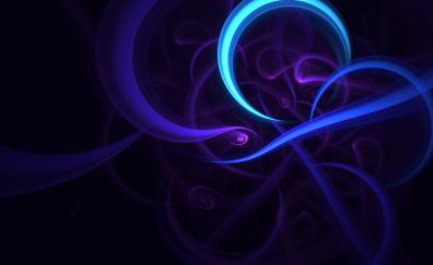 Purple glow, fractal, dark