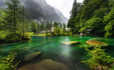 Switzerland's mountains, lake, beautiful scenery, nature