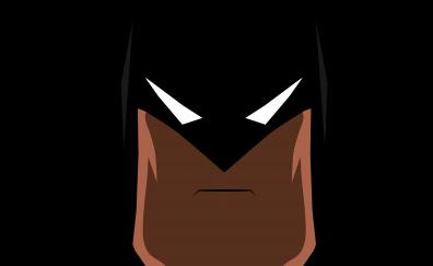 Batman's face, minimalism, dark