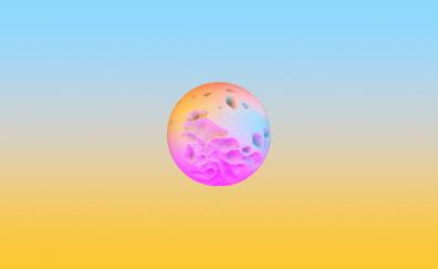 Colorful, broken sphere, ball