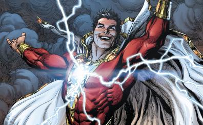 Happy, Shazam!, lightning, superhero, comics
