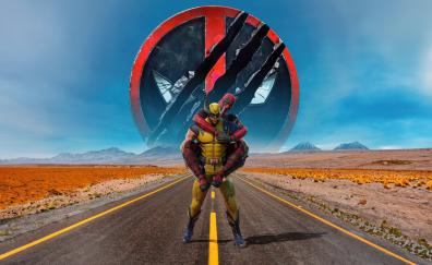 Wolverine and Deadpool, duo movie, heroes, 2023