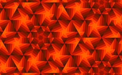 Orange triangular pattern, abstract