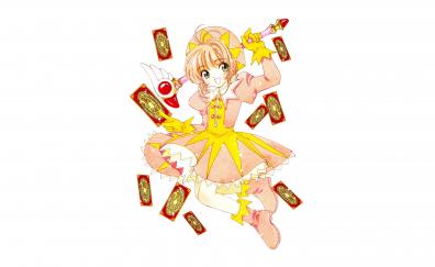 Minimal, happy Sakura Kinomoto, anime girl