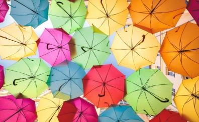 Decorative, colorful, umbrella