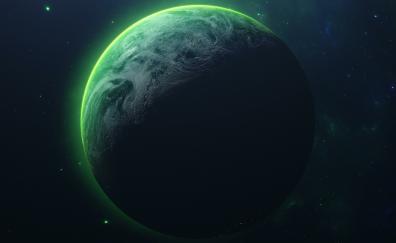 Green planet, green orbit, fantasy