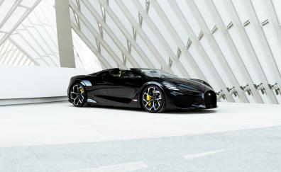 Bugatti W16 Mistral black, luxury car, 2024