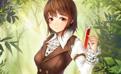 Anime girl, chemist, outdoor, original