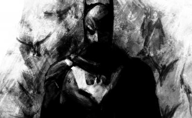 Dark, superhero, sketch art, batman