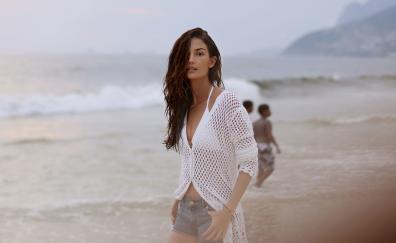 Lily Aldridge, beach, supermodel, 2018