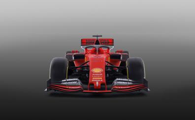 2019 Ferrari SF90 F1, formula one, car