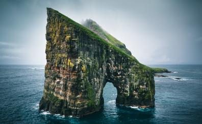 Rock arch, sea, nature
