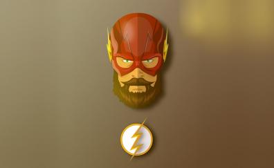 Beard, superhero, artwork, Flash
