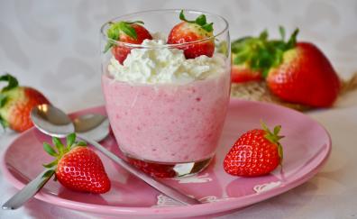 Fruits shake, drink, strawberry