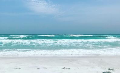 Sand, sunny day, beach, blue sea, tropical