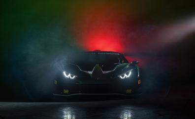 2023 black Lamborghini Huracán GT3 EVO2, headlight