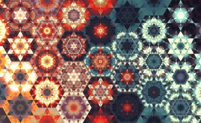 Hexaic pattern, fractal, art