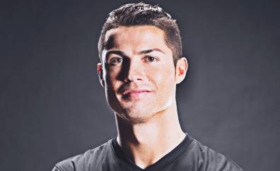 Footballer, portrait, smile, Cristiano Ronaldo