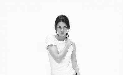 Kendall Jenner, monochrome, supermodel, 2018