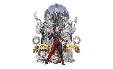 Dc comics, Harley Quinn, Christmas, villain