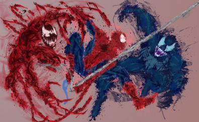 Spidey, venom and carnage, artwork