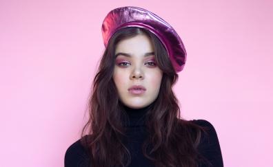 Hailee Steinfeld, pink cap, singer, 2018