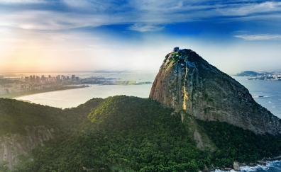 Rio de Janeiro, city, mountains, coast, aerial view