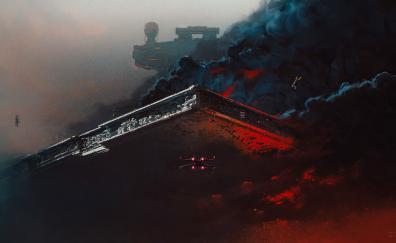Destroyer ship, space, Star Wars, game