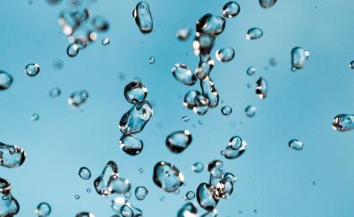 Water drops, close up, transparent