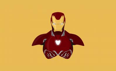 Iron man, superhero, minimal, iron suit