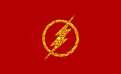 The flash, logo, mosaic artwork