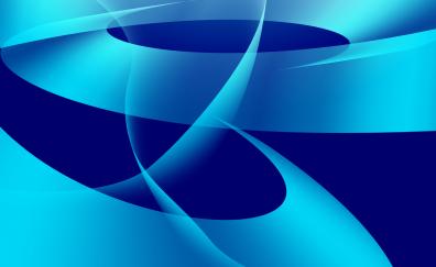 Blue waves, abstract, blue background